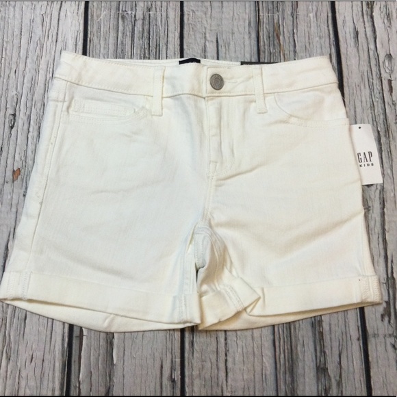 Gap Girls 8 Dolphin Shirt & White Denim Shorts - Picture 4 of 7